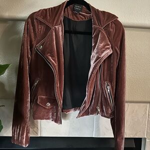 Velvet moto jacket